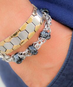 Byzantine Chain with Black and White Agate
